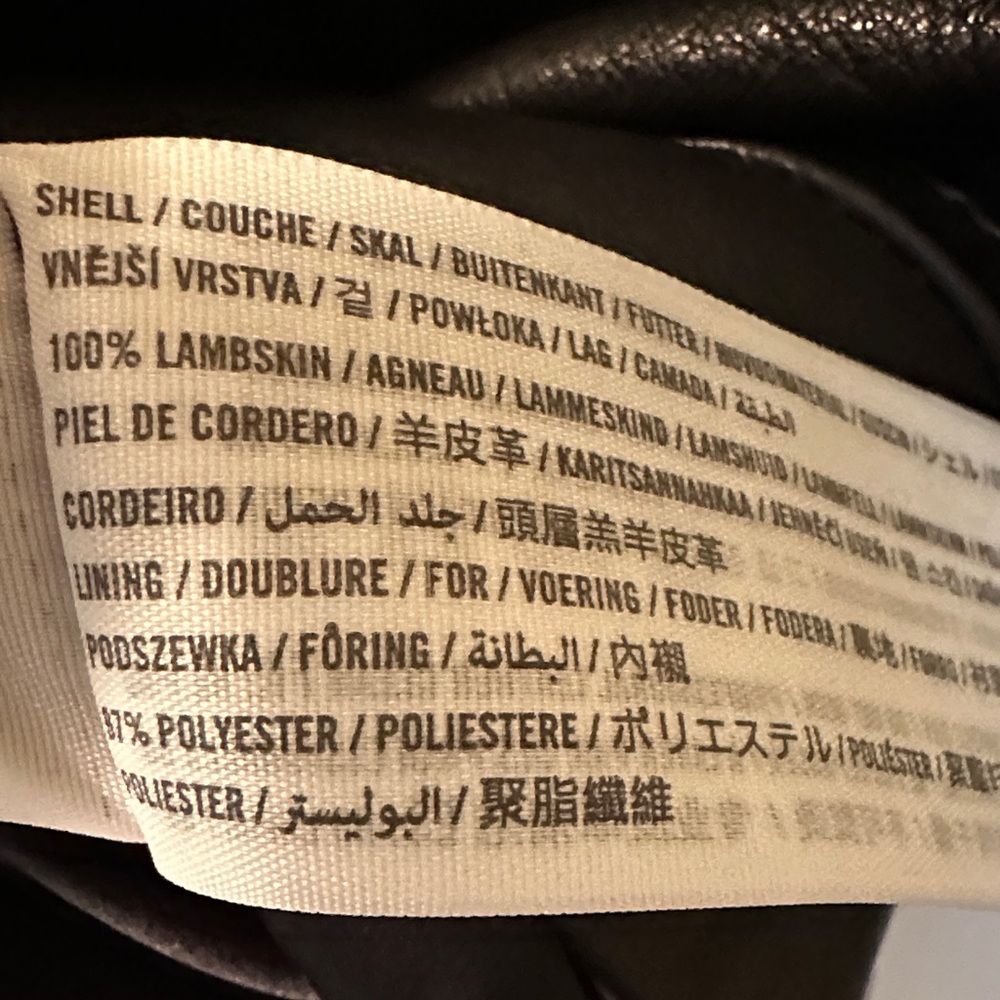 Abercrombie & Fitch Black 100% Buttery Soft Lambskin Leather Jacket - Picture 5 of 5